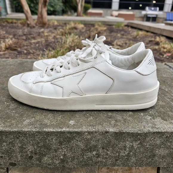 Golden Goose Stardan‎ Sneakers White Leather EU 39 US 9 GGDB Athletic Luxury ~ - Picture 3 of 10